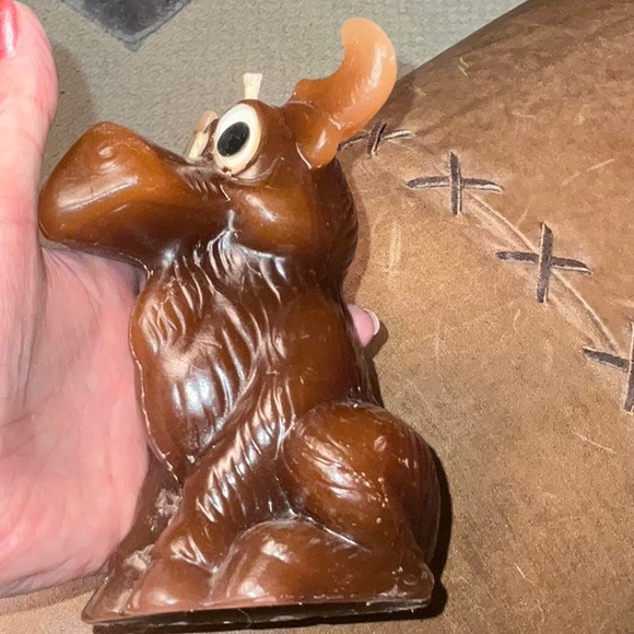 Moose Anthropomorphist Moulded Candle Vintage - Picture 7 of 16